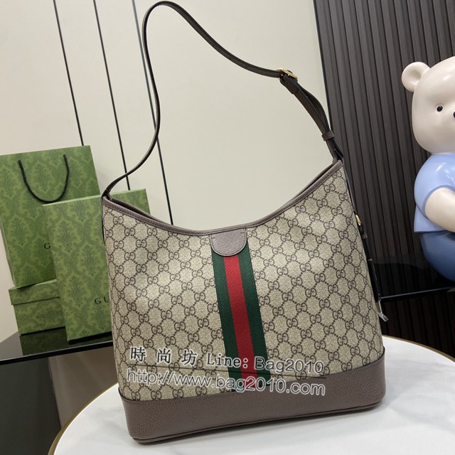 Gucci專櫃古馳最新款Ophidia系列GG中號肩背包水桶包 jh2222型號：781392